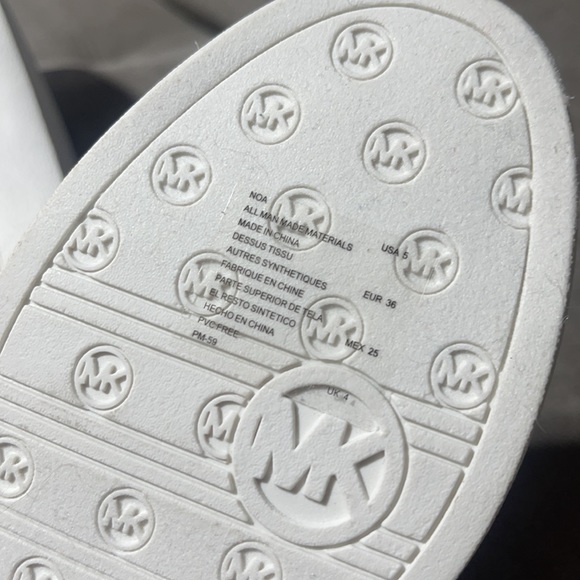 Michael Kors Noa Tan Slip On Monogram Shoes - Picture 9 of 9